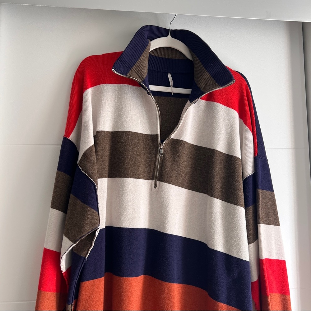 Free People Coastal Stripe Pullover